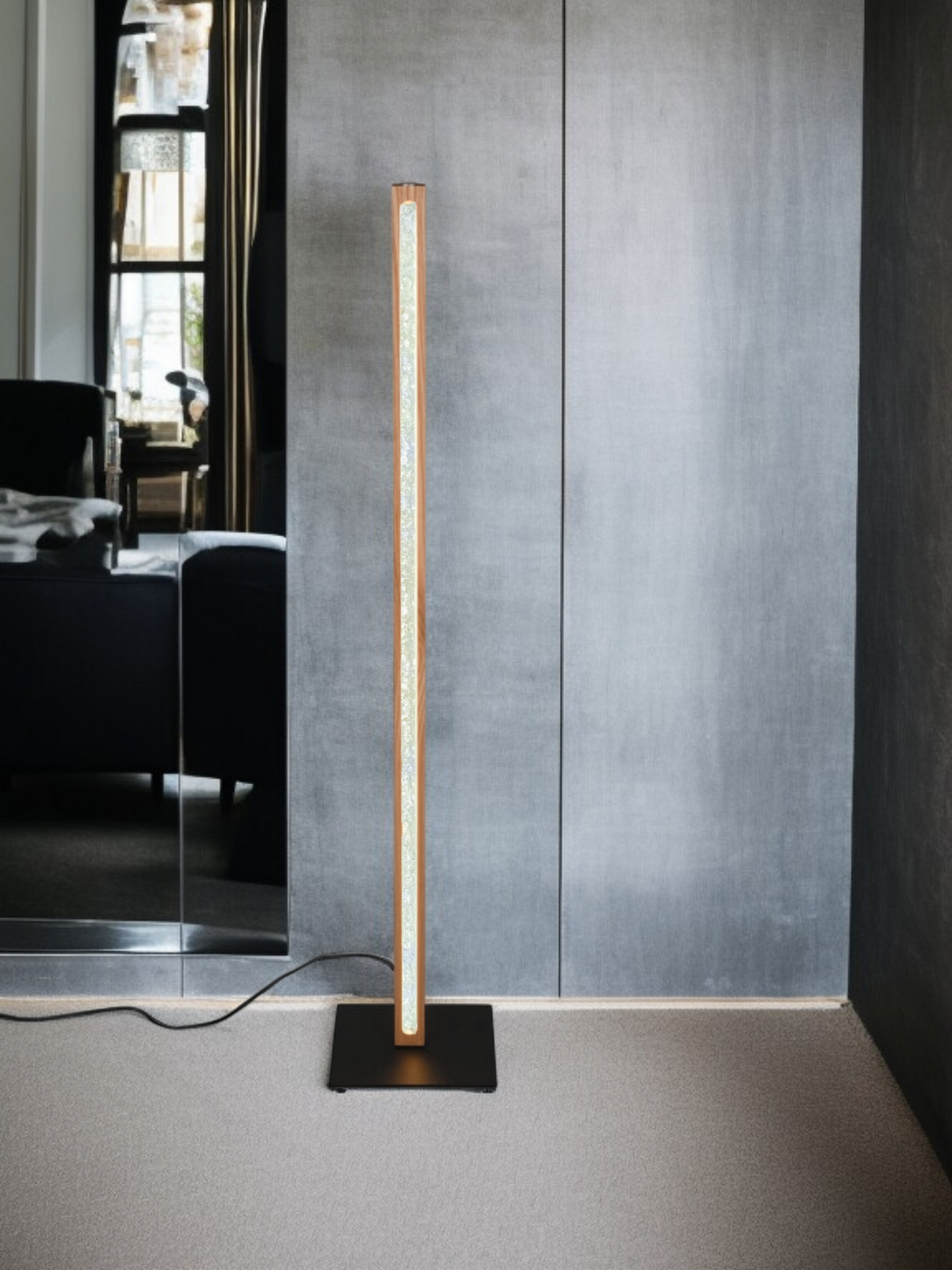 Modern Nordic LED Floor Lamp – Sleek Wooden Light for Cozy Spaces, wooden finish, Minimalist Nordic Lighting. ( Adapter not included) Buy 1 get 1 free.