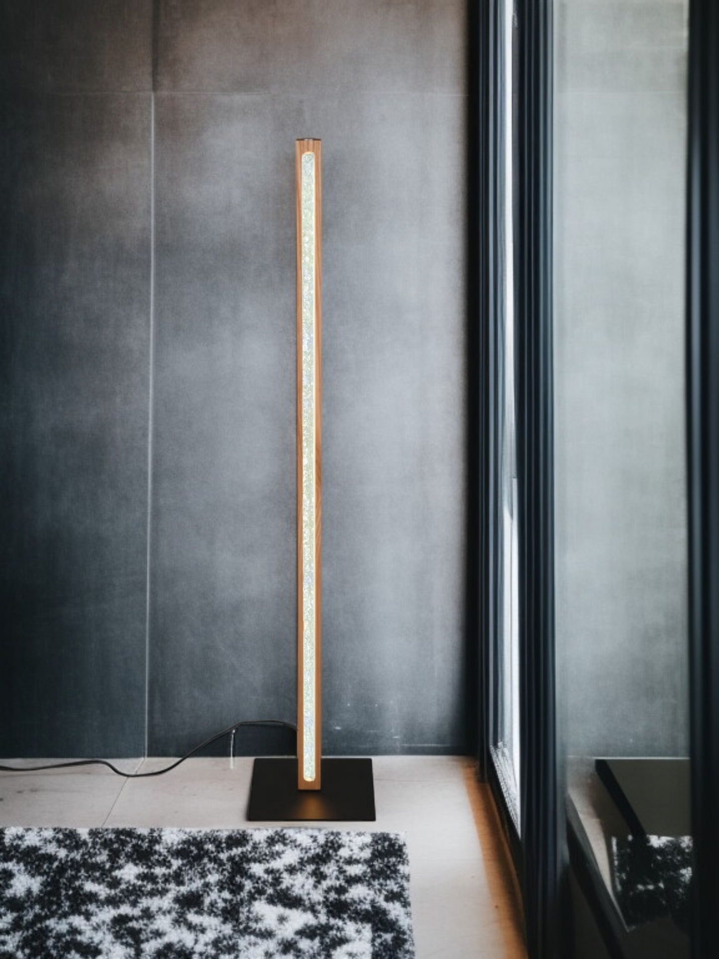 Modern Nordic LED Floor Lamp – Sleek Wooden Light for Cozy Spaces, wooden finish, Minimalist Nordic Lighting. ( Adapter not included) Buy 1 get 1 free.