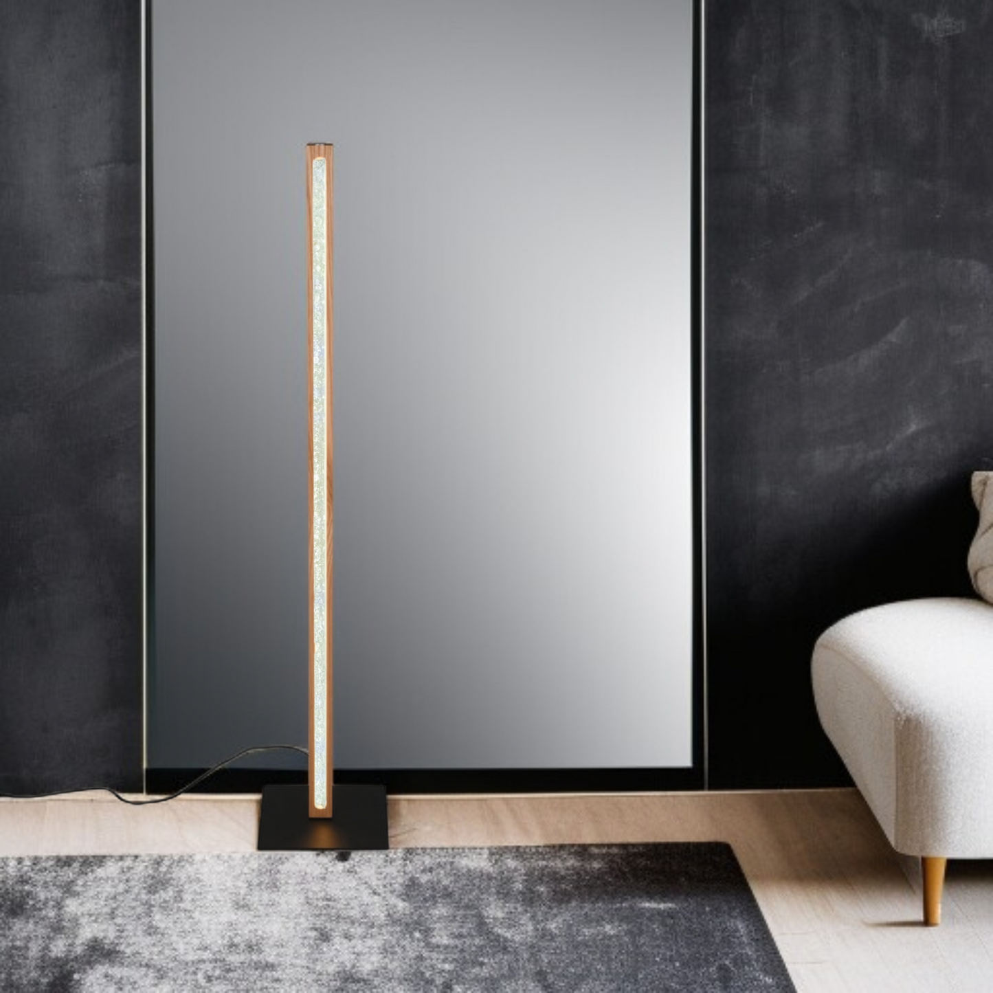 Modern Nordic LED Floor Lamp – Sleek Wooden Light for Cozy Spaces, wooden finish, Minimalist Nordic Lighting. ( Adapter not included) Buy 1 get 1 free.