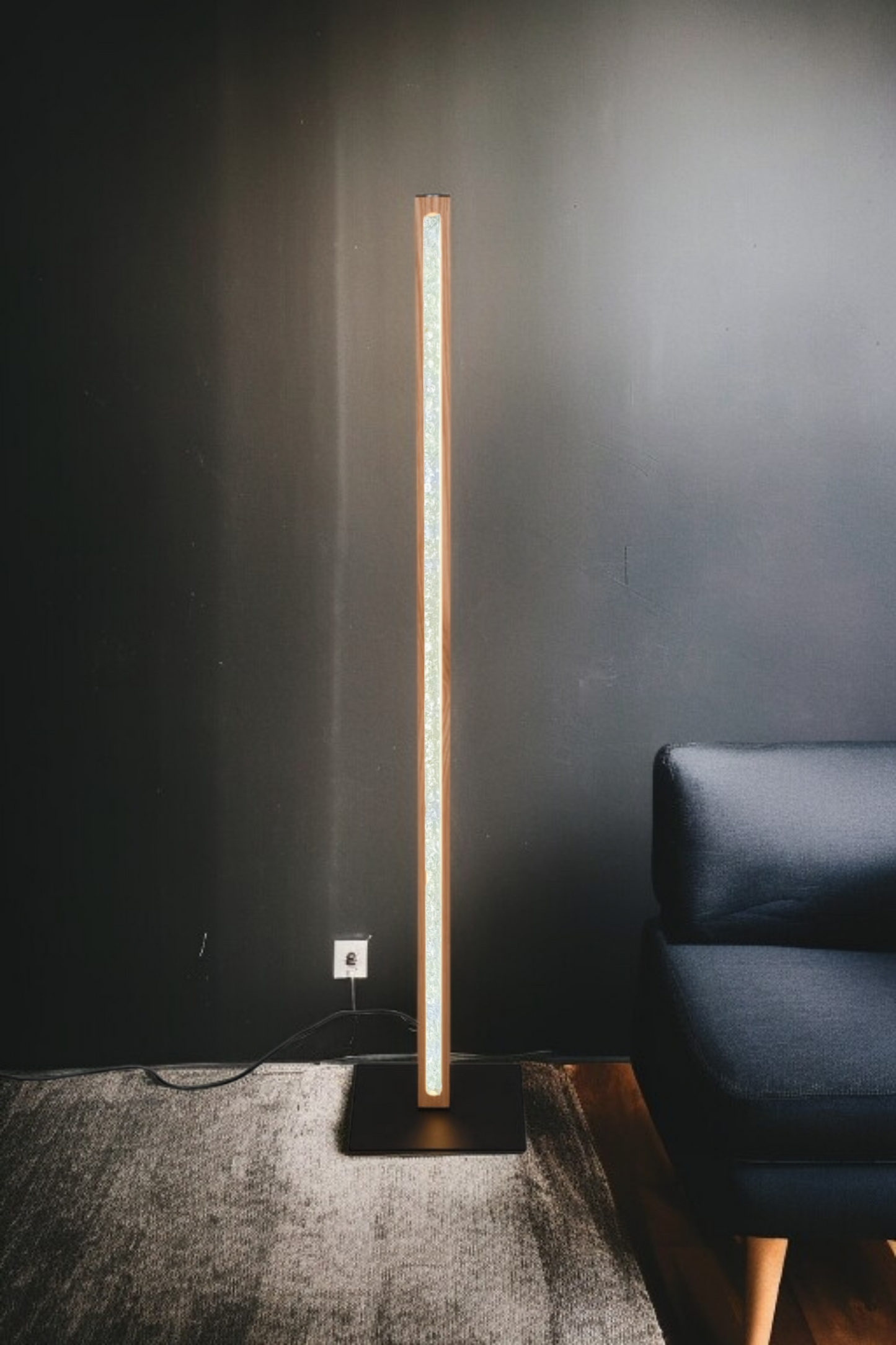 Modern Nordic LED Floor Lamp – Sleek Wooden Light for Cozy Spaces, wooden finish, Minimalist Nordic Lighting. ( Adapter not included) Buy 1 get 1 free.
