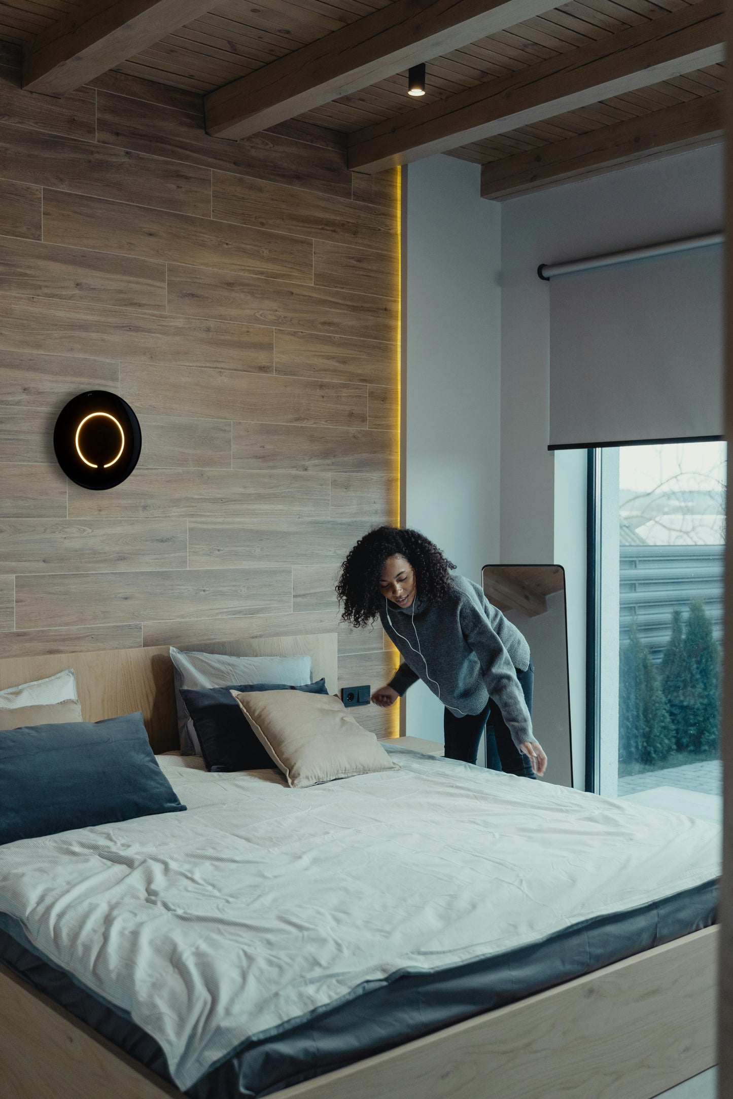Crescent Wall Lamp – Modern LED Wall Light for Bedroom, Living Room & Studio | Ambient Accent Lighting(Adapter not included)