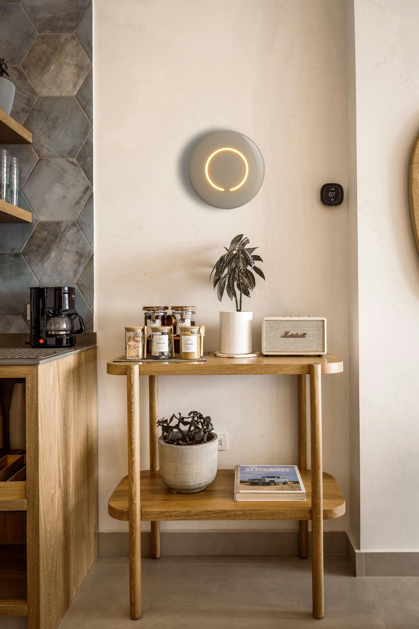 Crescent Wall Lamp – Modern LED Wall Light for Bedroom, Living Room & Studio | Ambient Accent Lighting(Adapter not included)