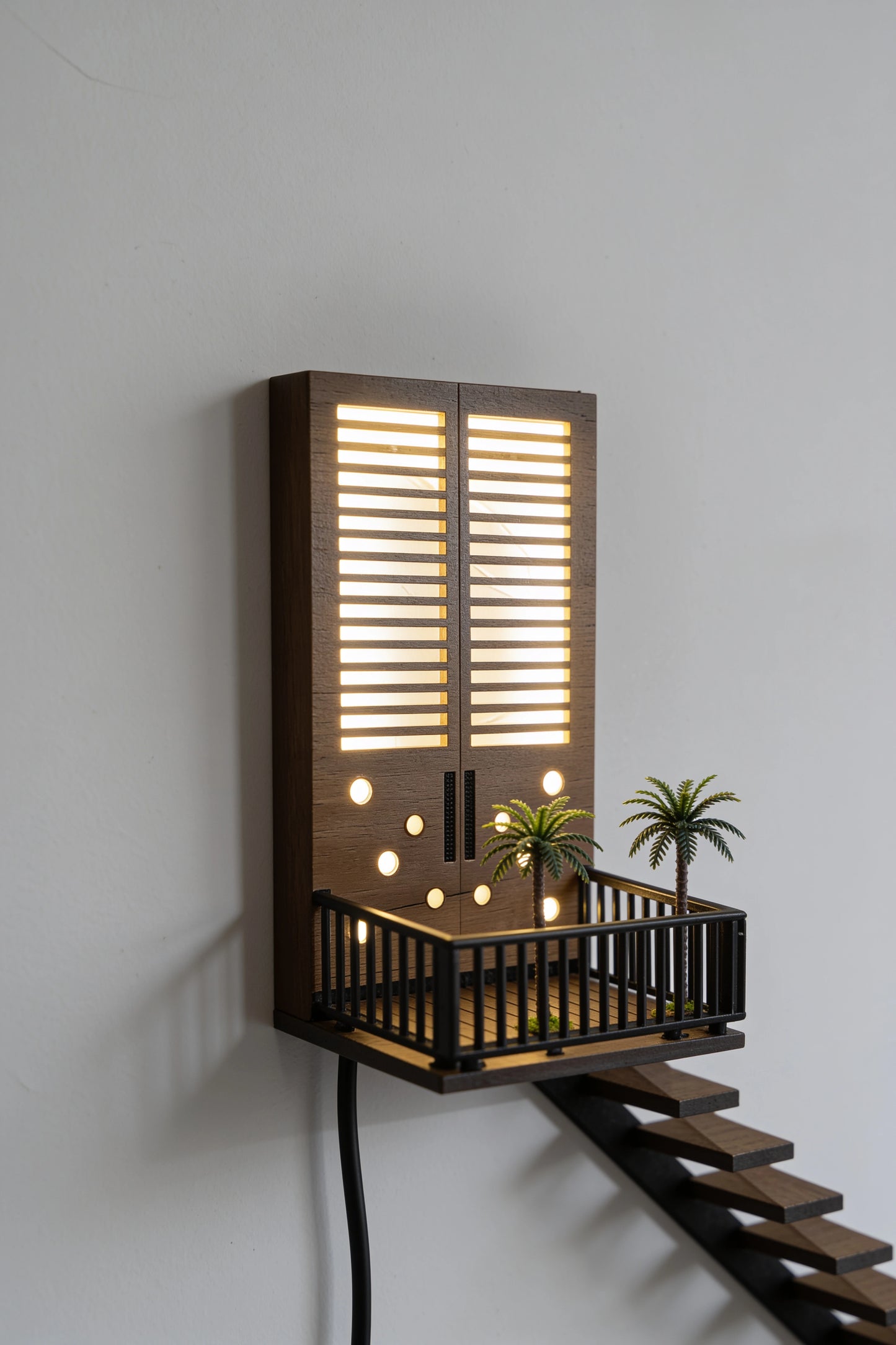 Manhattan Architectural Staircase wall lamp by Fíor | Sculptural LED Lighting | Buy 1 get 1 free