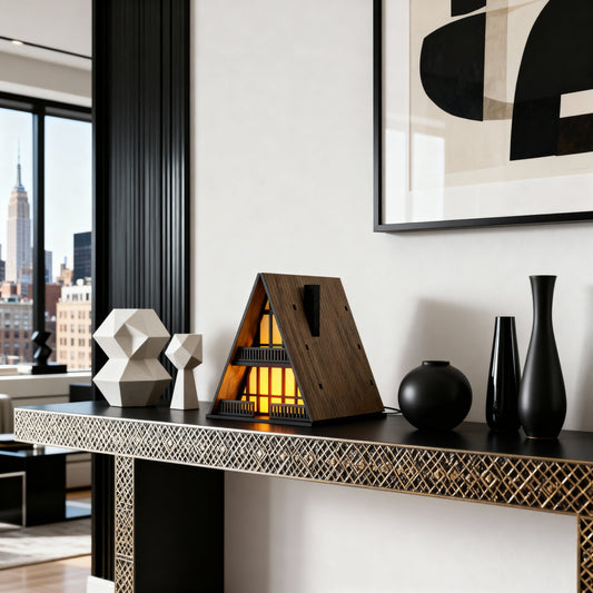 Fury Wooden Table Lamp – Handcrafted Desk Lamp | Fíor India" (Buy 1 Get 1 free)