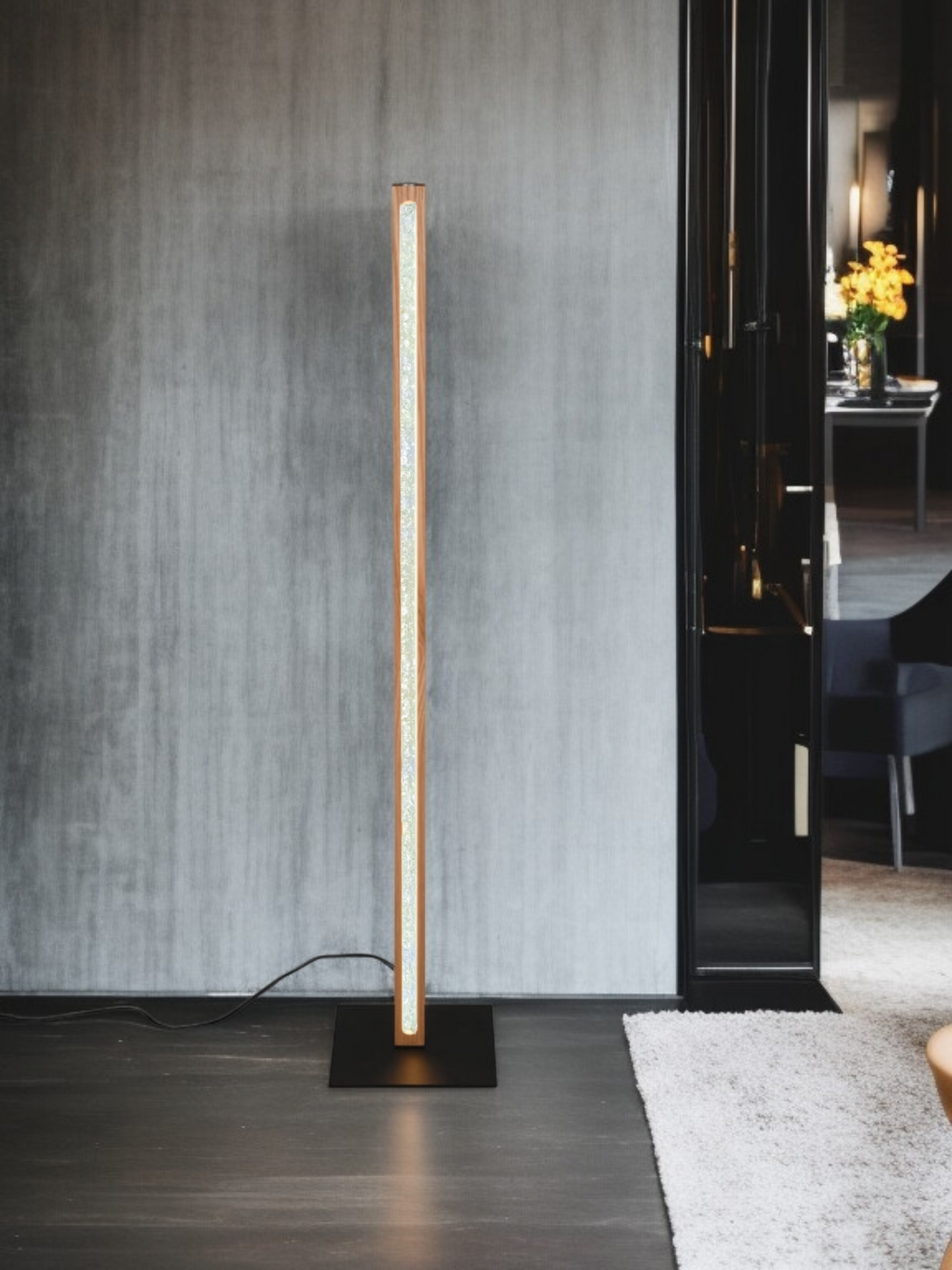 Modern Nordic LED Floor Lamp – Sleek Wooden Light for Cozy Spaces, wooden finish, Minimalist Nordic Lighting. ( Adapter not included) Buy 1 get 1 free.