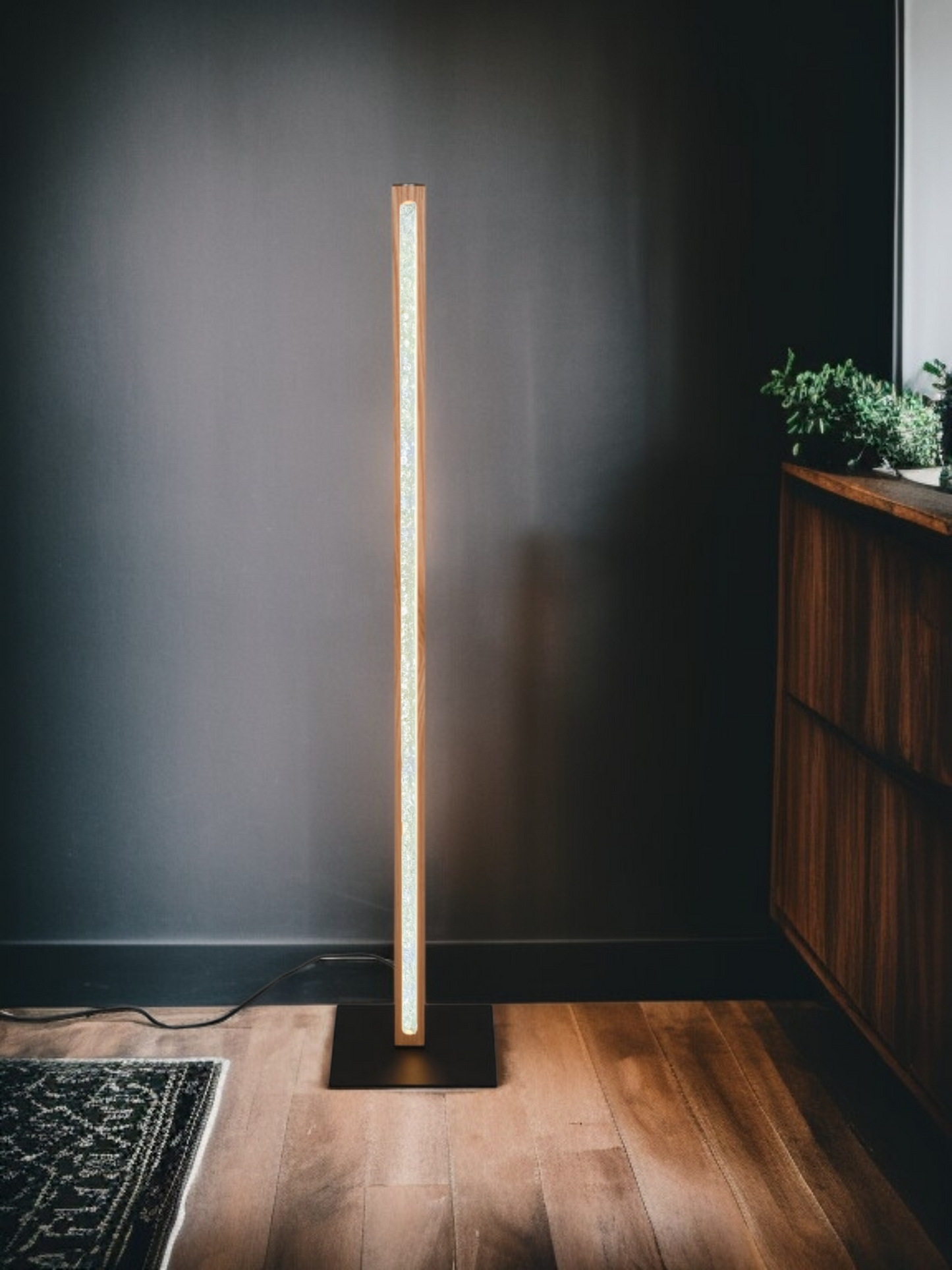 Modern Nordic LED Floor Lamp – Sleek Wooden Light for Cozy Spaces, wooden finish, Minimalist Nordic Lighting. ( Adapter not included) Buy 1 get 1 free.