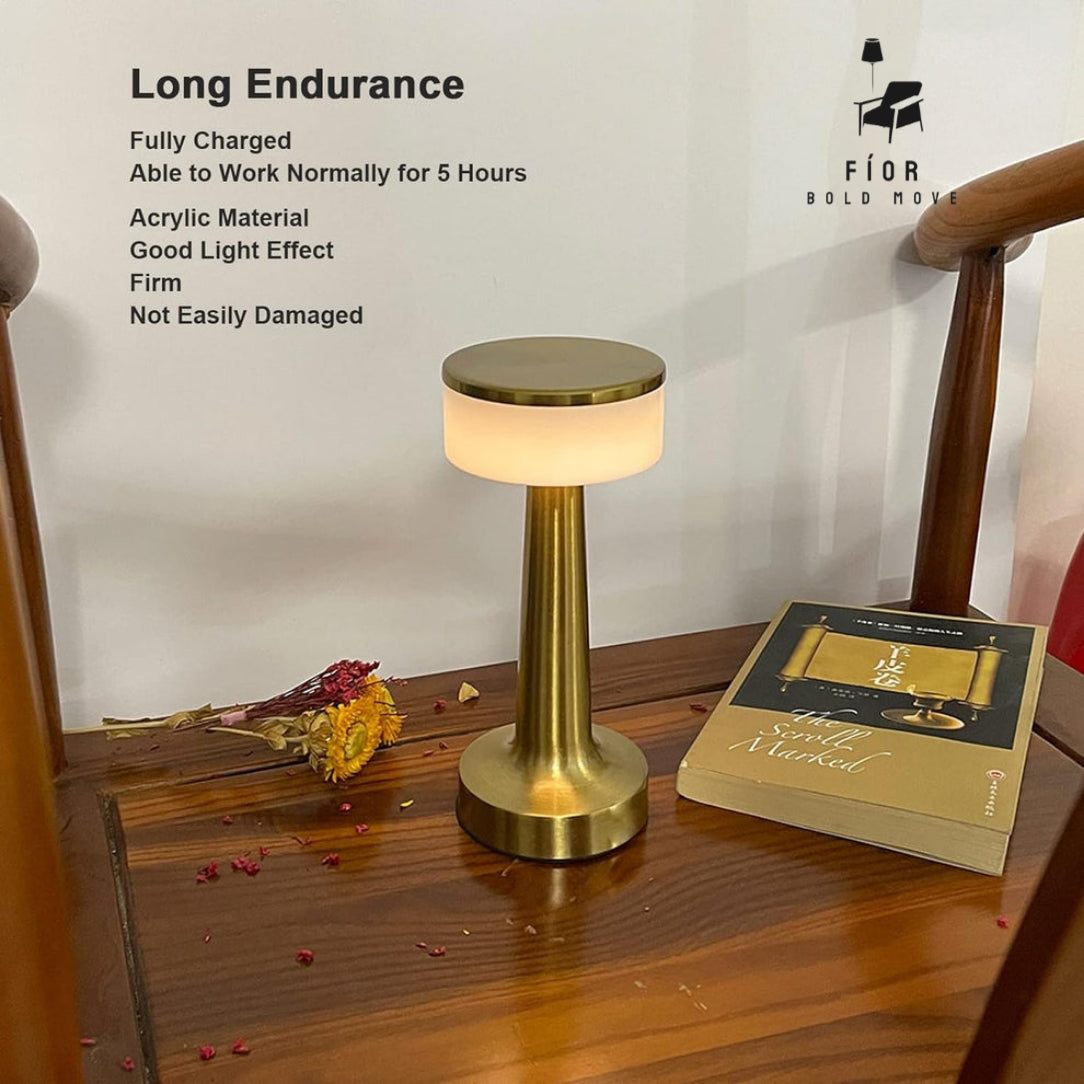 Orchid table lamp, cordless portable table lamp by Fíor