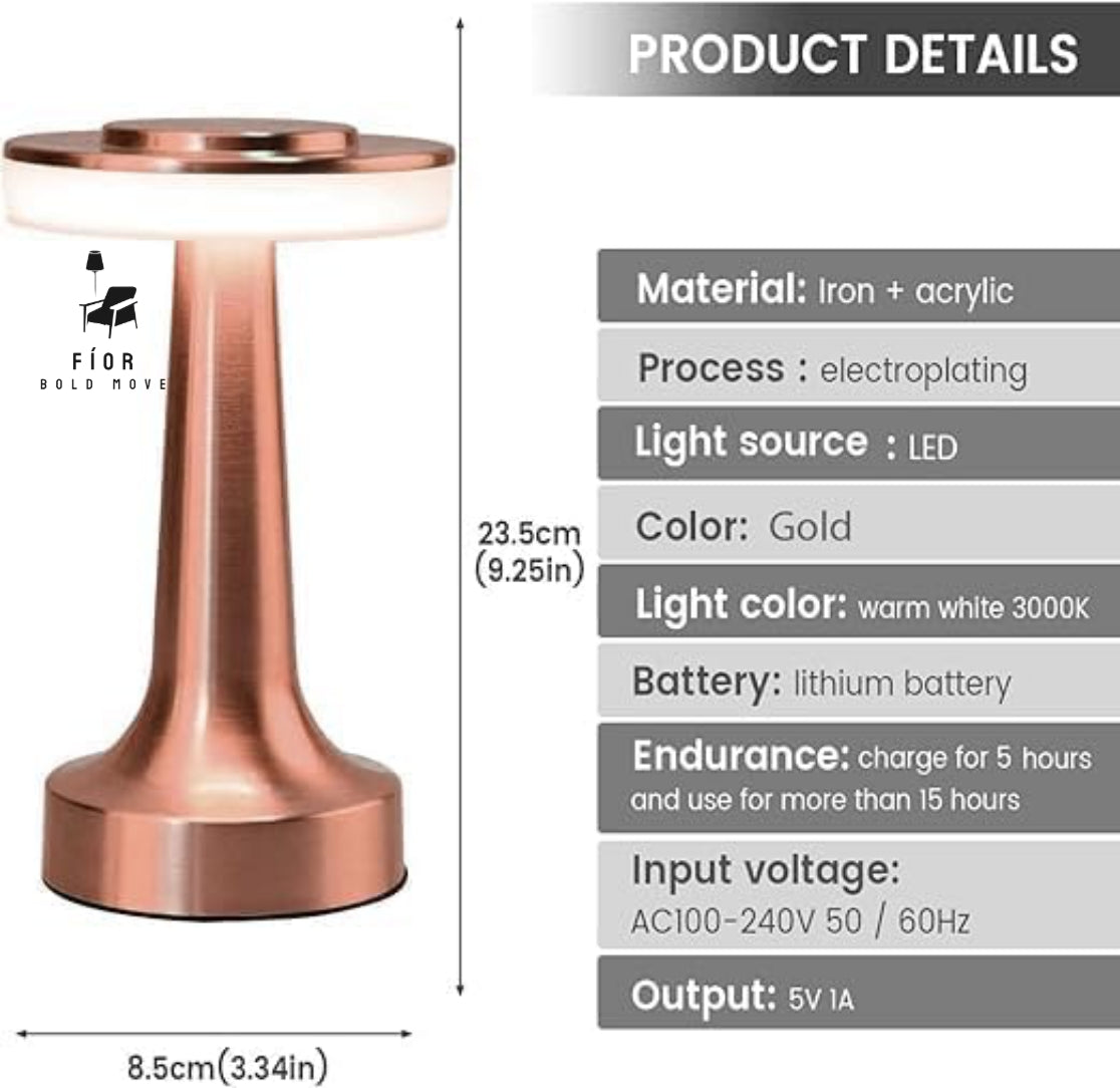 Starlight table lamp, cordless portable table lamp by Fíor