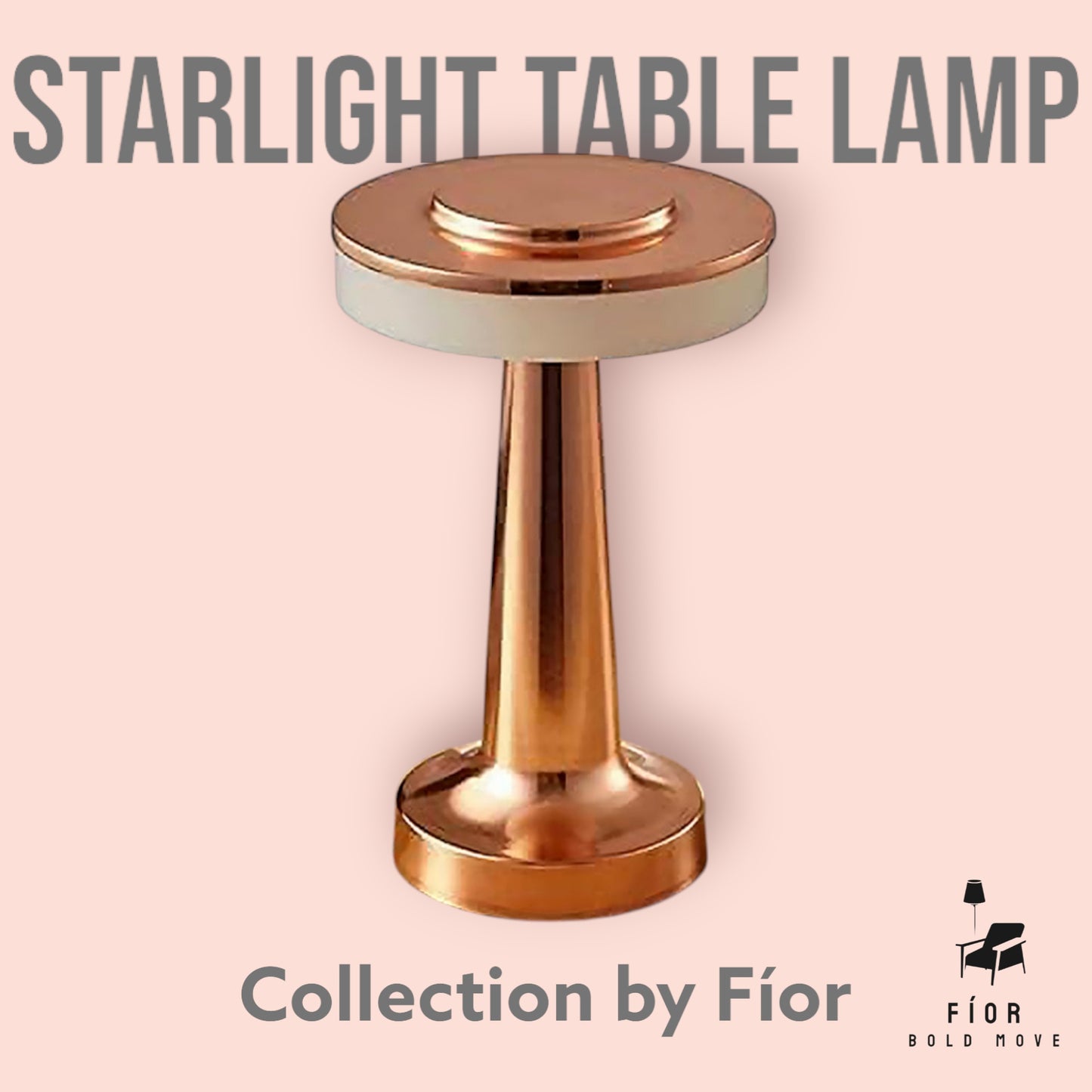 Starlight table lamp, cordless portable table lamp by Fíor