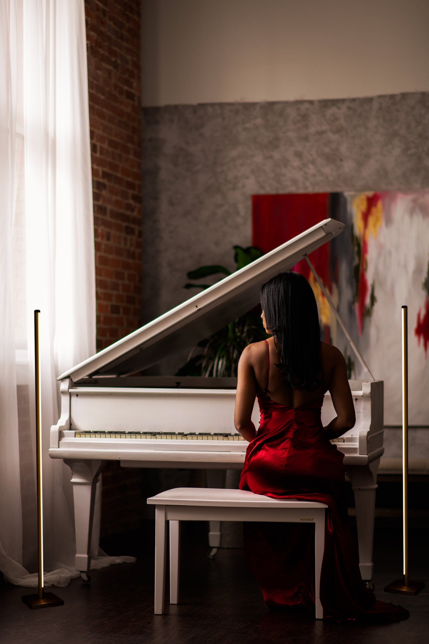 Swiss floor lamp by Fíor. Buy 1 get 1 free (Adapter not included)