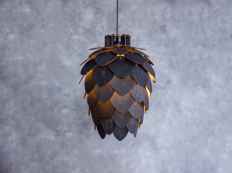 Pine cone pendant lamp by Fíor