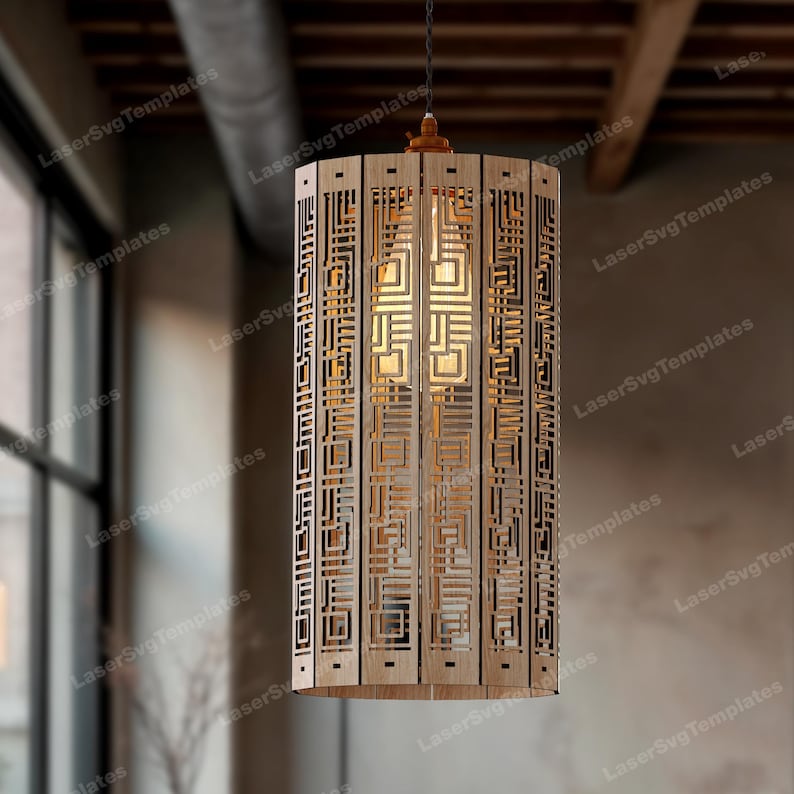 Slay patterned pendent lamp by Fíor