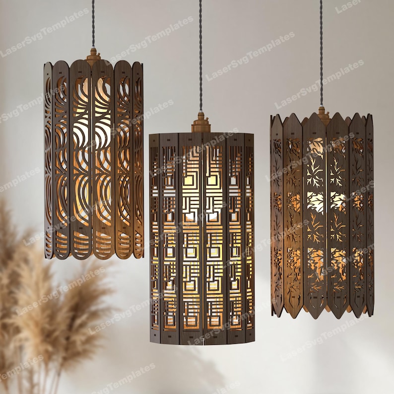 Slay patterned pendent lamp by Fíor