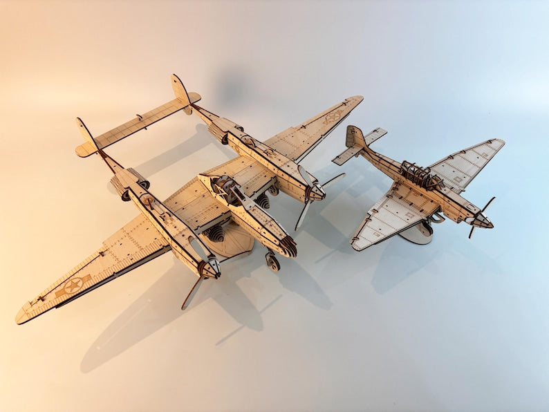 P-38 lockhead war plane (Pack of 2)