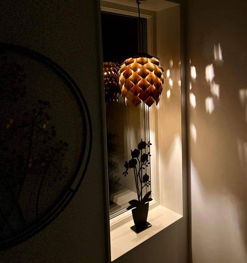 Pine cone pendant lamp by Fíor