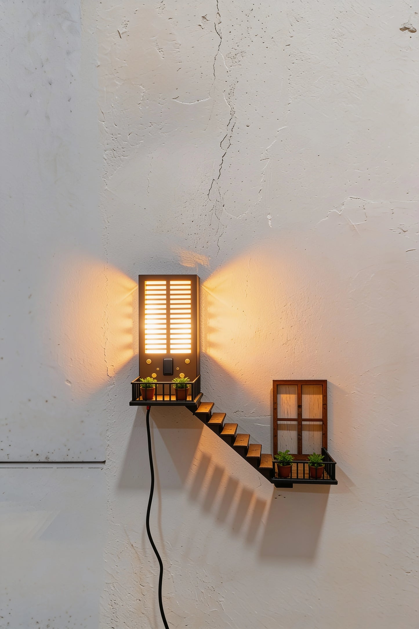 Manhattan Architectural Staircase wall lamp by Fíor | Sculptural LED Lighting | Buy 1 get 1 free