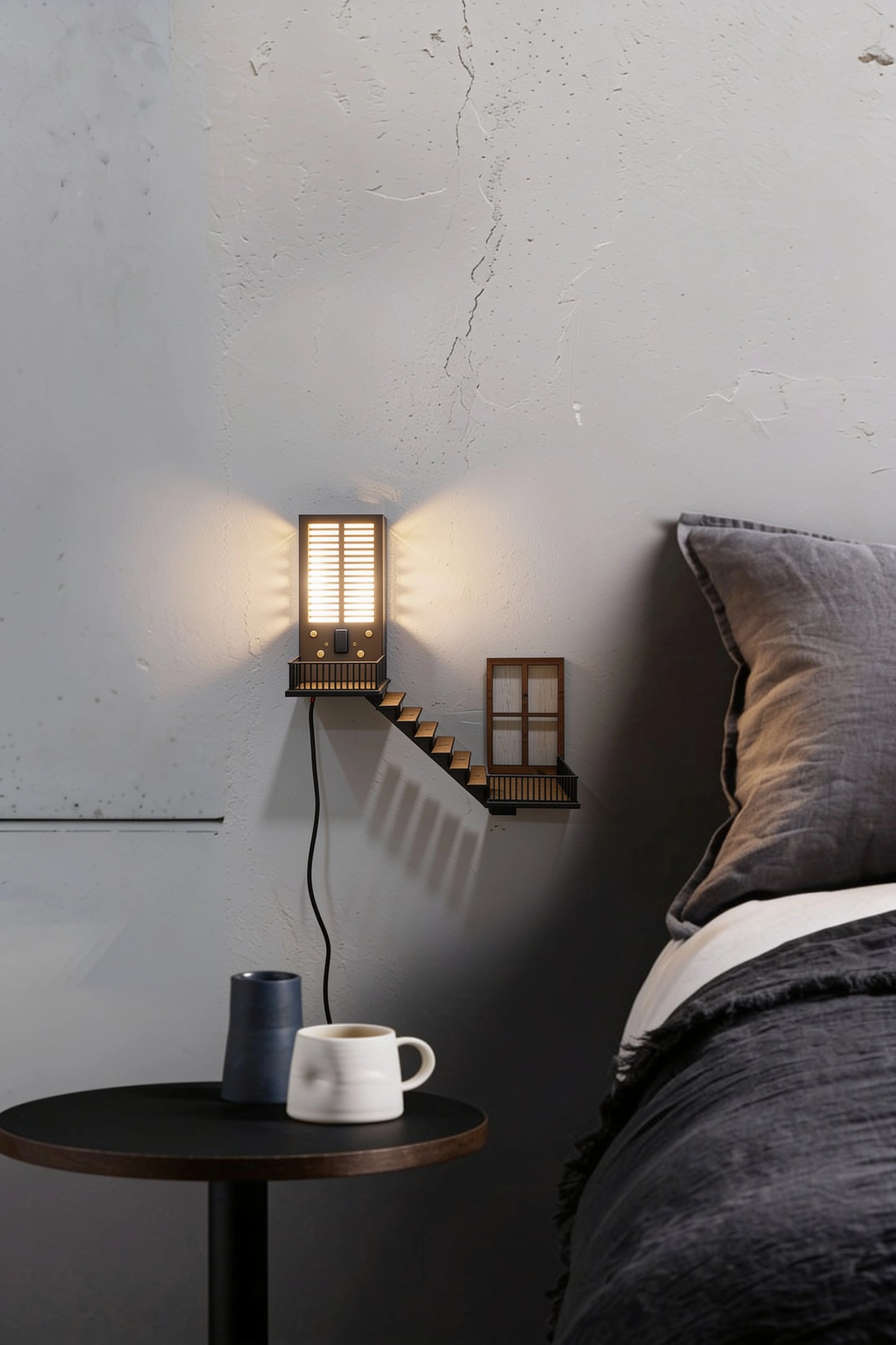 Manhattan Architectural Staircase wall lamp by Fíor | Sculptural LED Lighting | Buy 1 get 1 free