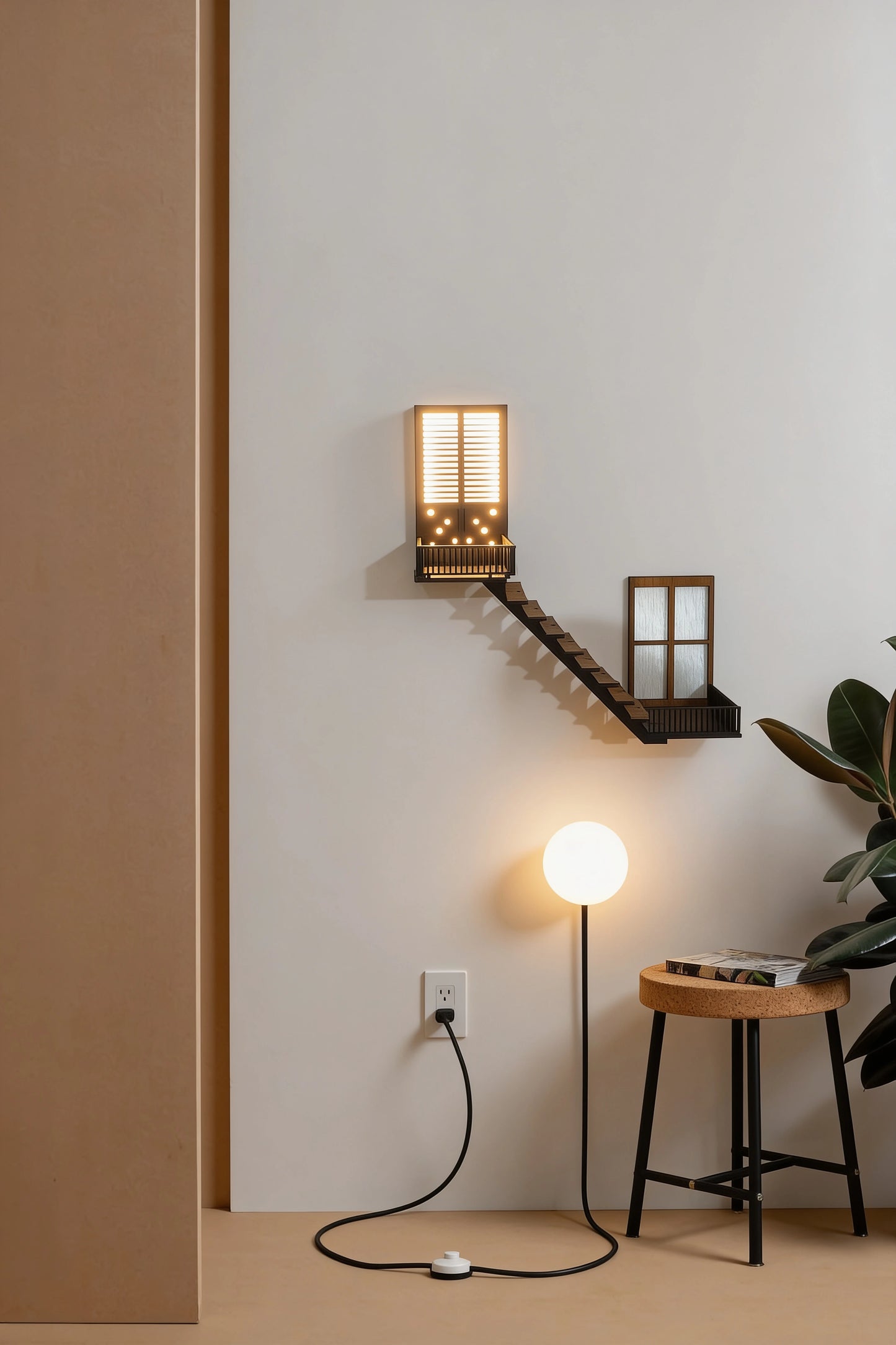 Manhattan Architectural Staircase wall lamp by Fíor | Sculptural LED Lighting | Buy 1 get 1 free