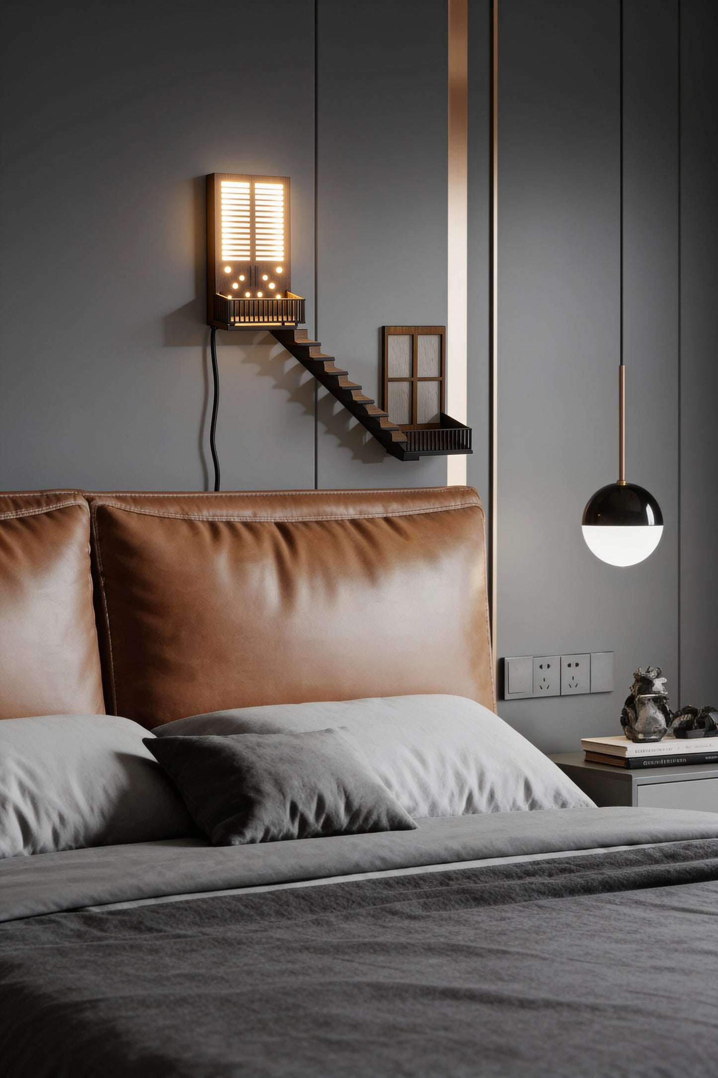 Manhattan Architectural Staircase wall lamp by Fíor | Sculptural LED Lighting | Buy 1 get 1 free
