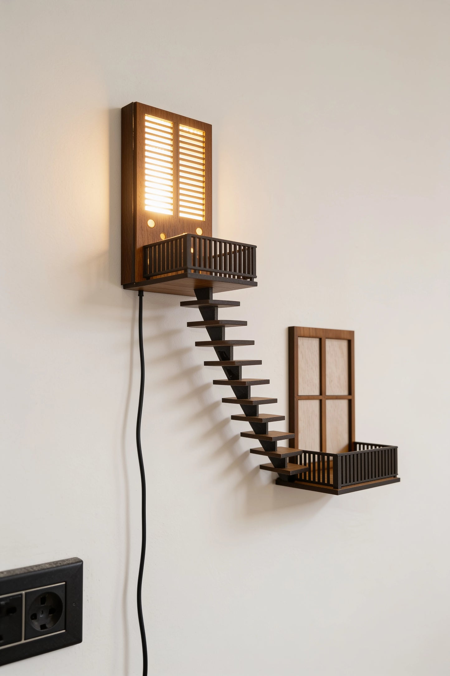 Manhattan Architectural Staircase wall lamp by Fíor | Sculptural LED Lighting | Buy 1 get 1 free