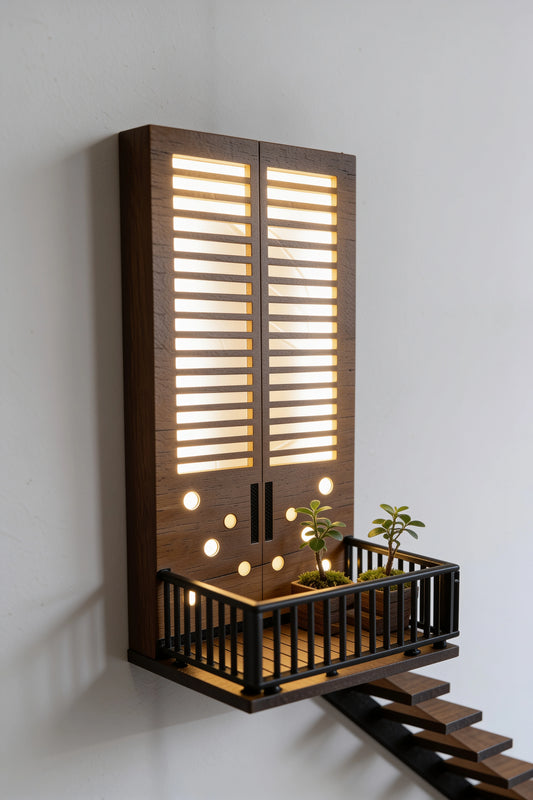 Albania Architectural Staircase wall lamp by Fíor | Sculptural LED Lighting | Buy 1 get 1 free