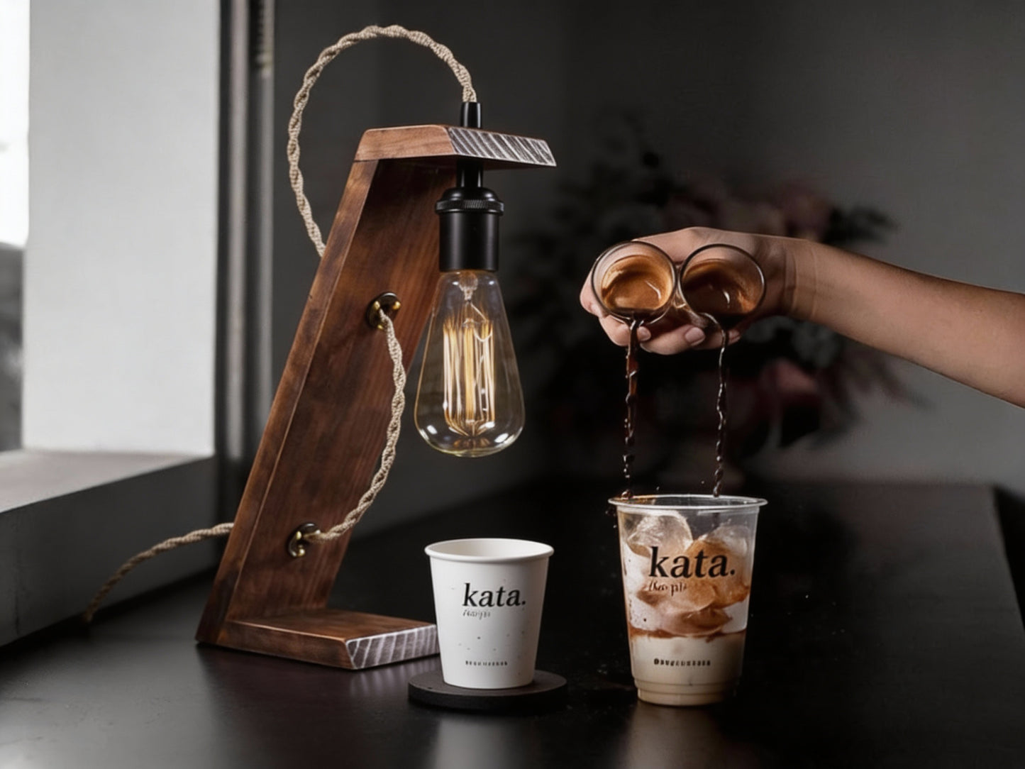 Apex Wooden Desk Lamp – Unique Handcrafted Table Lamp | Fíor India